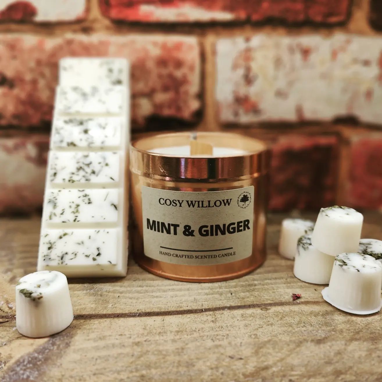 Mint & Ginger Premium Rose Gold Candle Tin - 20CL