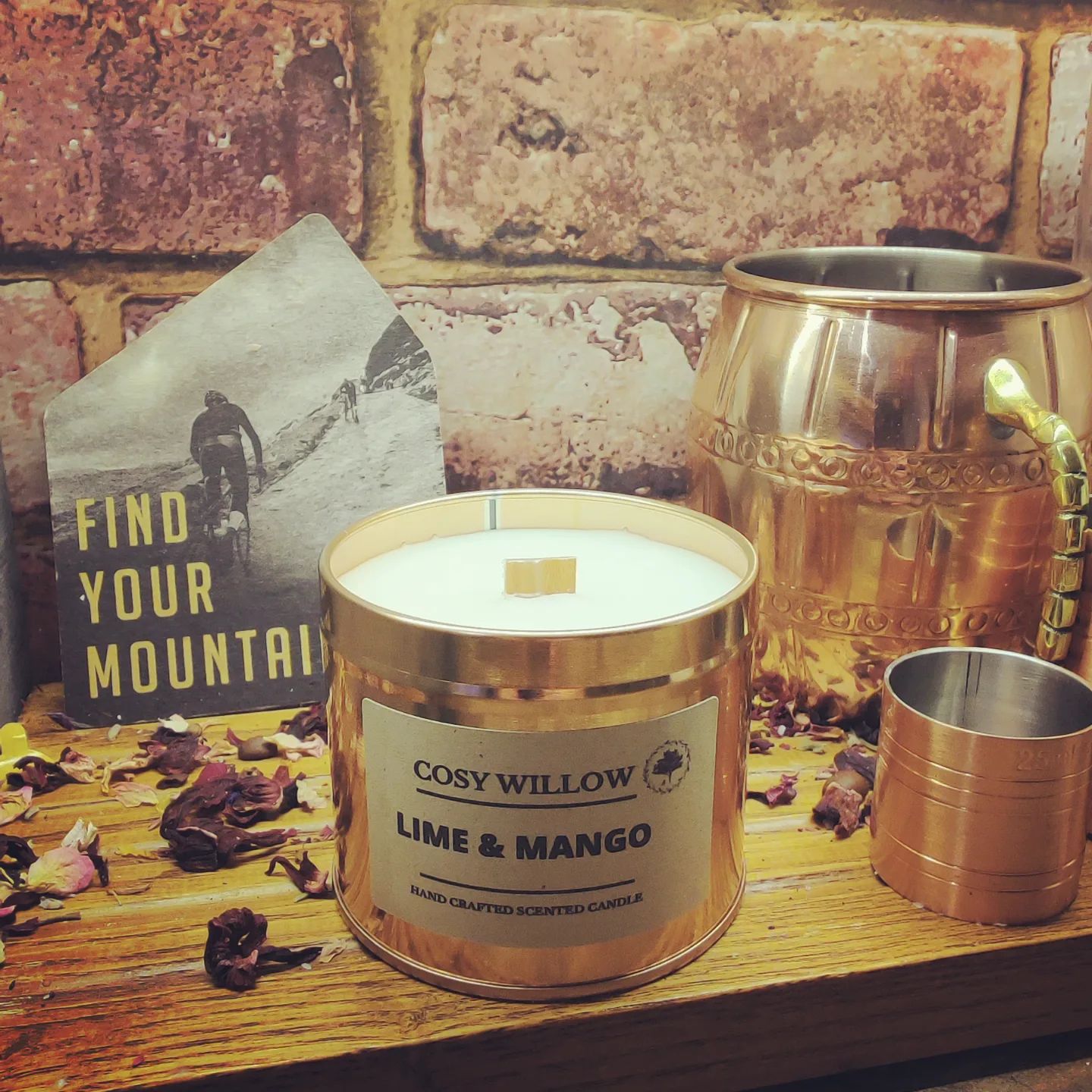 Lime & Mango Premium Rose Gold Candle Tin - 20CL