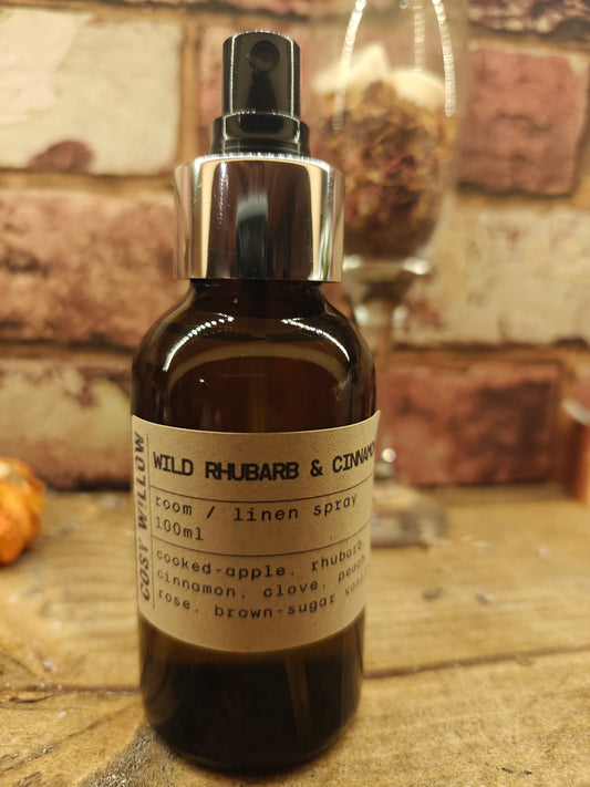 Wild Rhubarb & Cinnamon room/linen Spray 100ml