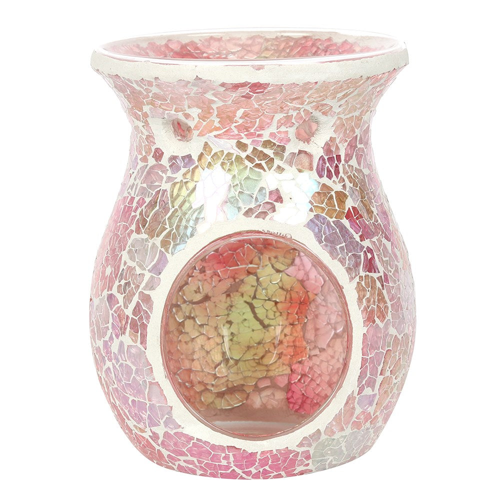 LARGE PINK CRACKLE OIL BURNER